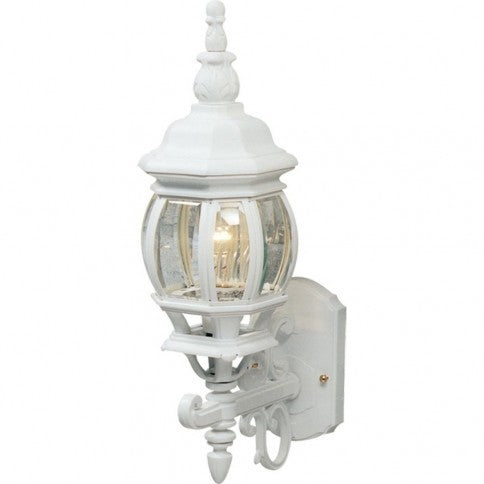 White European Style Frame with Clear Glass Shade Outdoor Wall Sconce