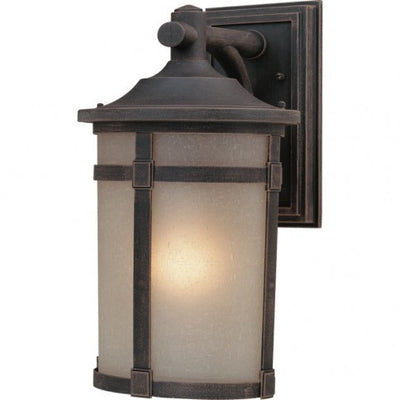 Steel Frame with White Linen Glass Diffuser Outdoor Wall Sconce