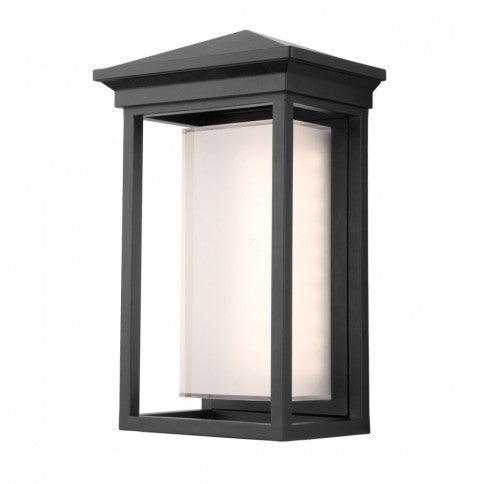 LED Black Open Air Frame with Frosted Diffuser Outdoor Wall Sconce - LV LIGHTING