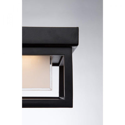 LED Black Open Air Frame with Frosted Diffuser Outdoor Flush Mount - LV LIGHTING