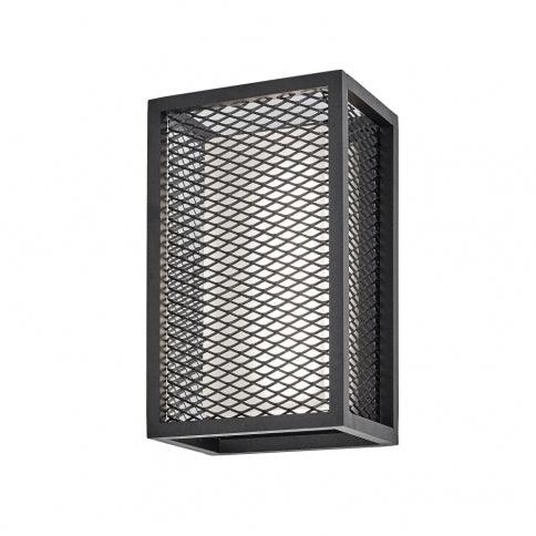 LED Black Mesh Frame with Frosted Diffuser Outdoor Wall Sconce - LV LIGHTING