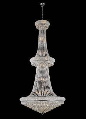 Chrome with Crystal Strand and Drop 3 Tier Chandelier - LV LIGHTING