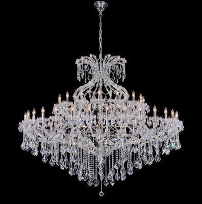 Chrome with Clear Crystal Drop and Strand Chandelier - LV LIGHTING