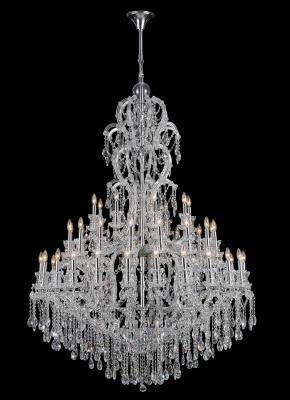 Chrome with Clear Crystal Drop and Strand Chandelier - LV LIGHTING