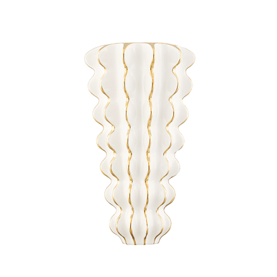 Rippled Gloss Ceramic Shade Wall Sconce - LV LIGHTING