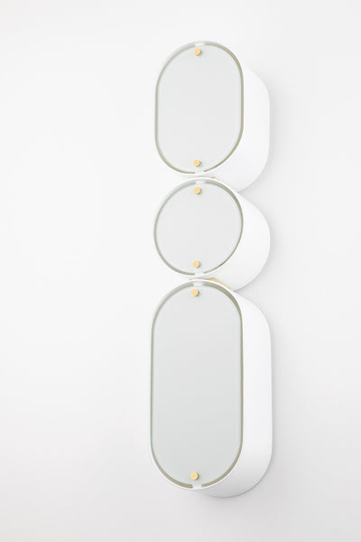 Steel Frame with Painted White Glass Diffuser Wall Sconce