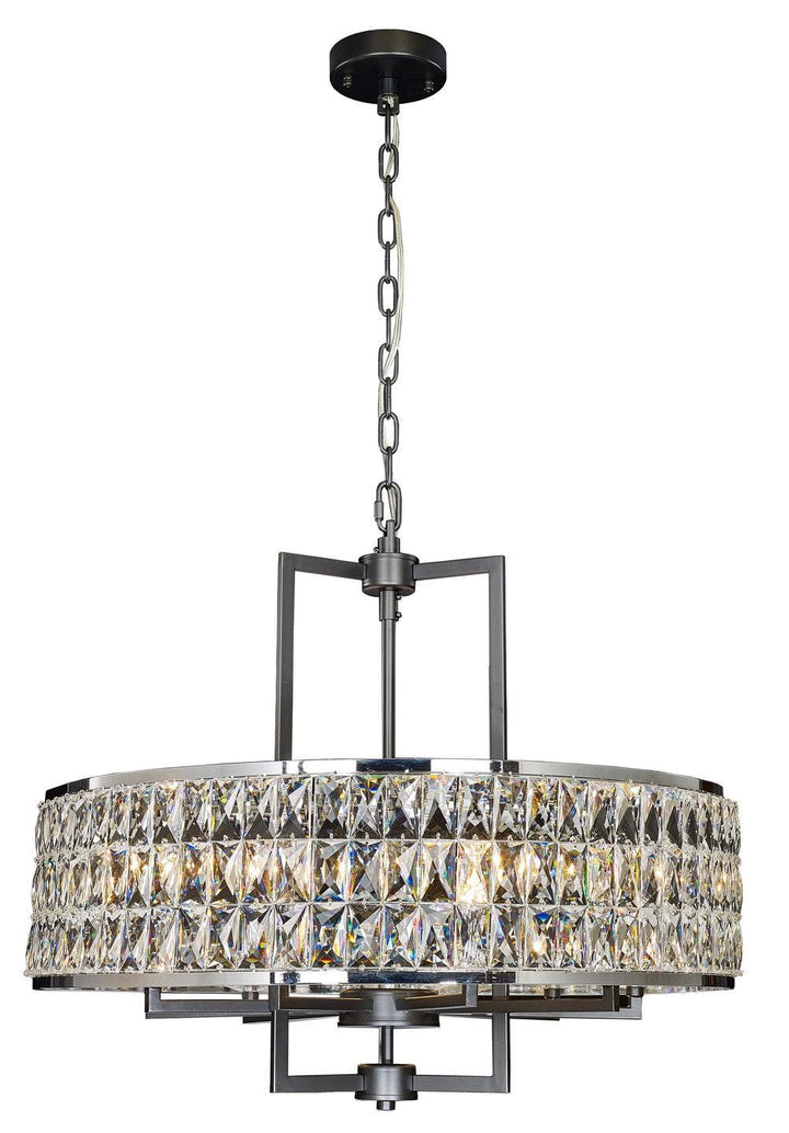 Black Chrome Frame with Crystal Chandelier - LV LIGHTING