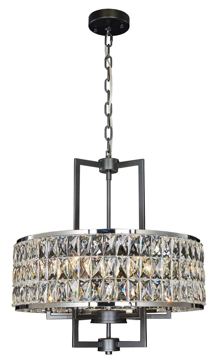 Black Chrome Frame with Crystal Chandelier - LV LIGHTING