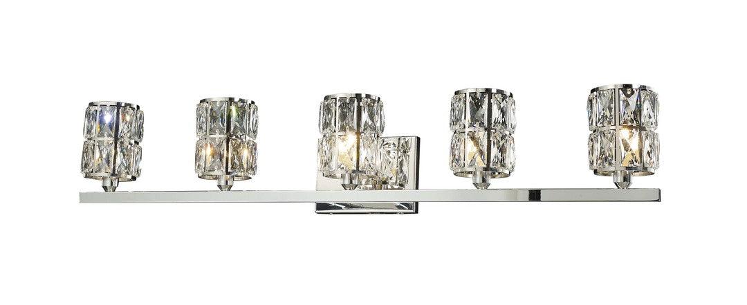 Chrome with Clear Crystal Shade Vanity Light - LV LIGHTING