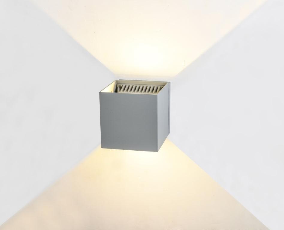 LED Aluminum Cube Frame Outdoor Wall Sconce - LV LIGHTING