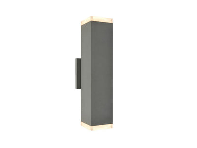 LED Aluminum Cubic Frame with Acrylic Diffuser Outdoor Double Light Wall Sconce - LV LIGHTING