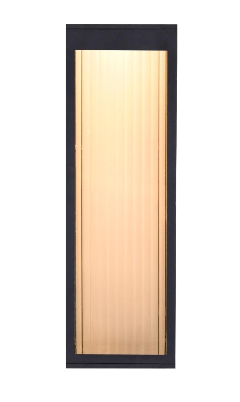 LED Aluminum Rectangular Frame with Clear Diffuser Outdoor Wall Sconce - LV LIGHTING
