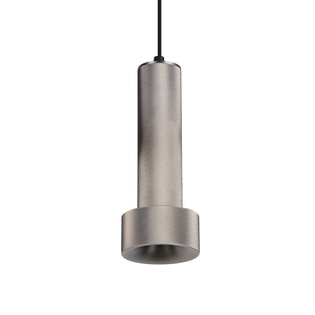 Steel Cylindrical Frame with Lines Single Pendant