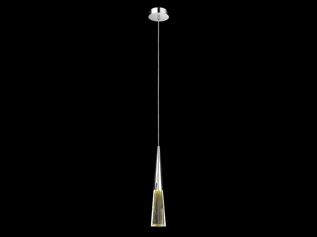 Polished Chrome Frame with Martini Shaped Crystal Diffuser Pendant - LV LIGHTING