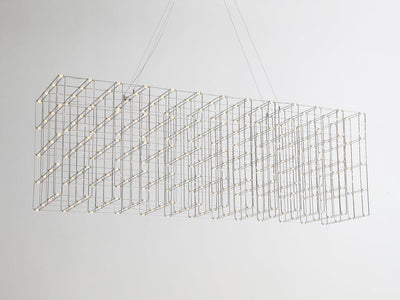 LED Grid Caged Linear Chandelier - LV LIGHTING