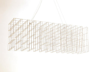 LED Grid Caged Linear Chandelier - LV LIGHTING