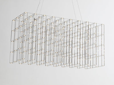 LED Grid Caged Linear Chandelier - LV LIGHTING