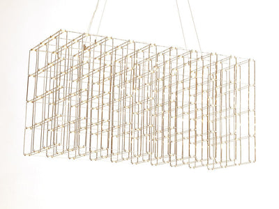 LED Grid Caged Linear Chandelier - LV LIGHTING