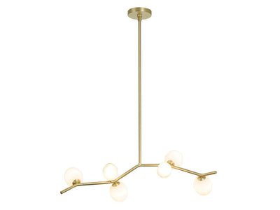 Brushed Brass Branch Arm Linear Pendant - LV LIGHTING