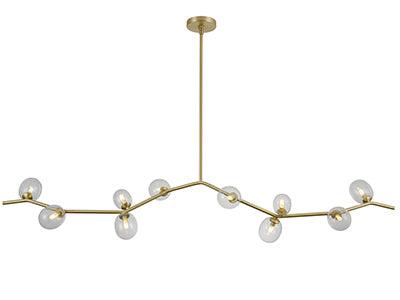 Brushed Brass Branch Arm Linear Pendant - LV LIGHTING