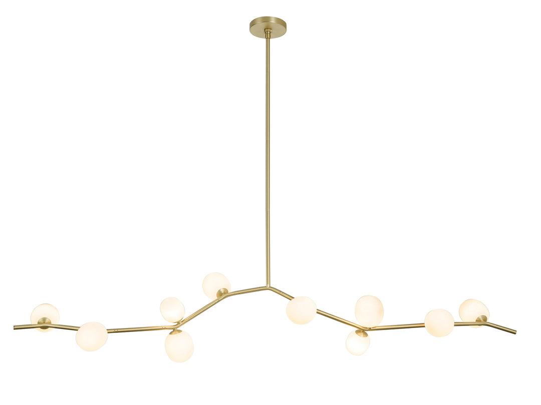 Brushed Brass Branch Arm Linear Pendant - LV LIGHTING