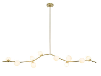 Brushed Brass Branch Arm Linear Pendant - LV LIGHTING