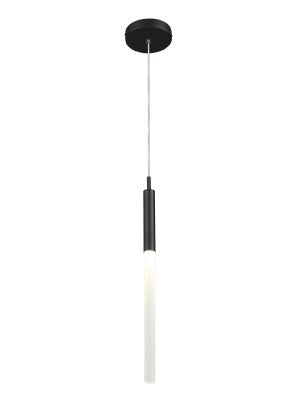 Steel Frame with Frosted Tube Glass Diffuser Pendant