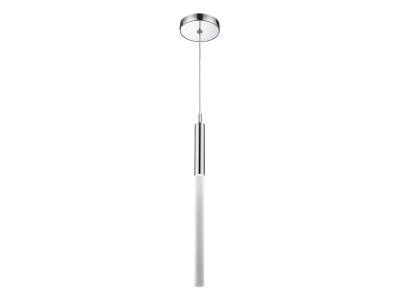 Steel Frame with Frosted Tube Glass Diffuser Pendant