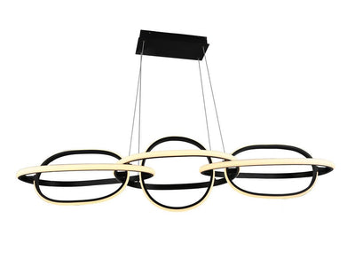 LED Interlocking Ring with Acrylic Diffuser Linear Chandelier - LV LIGHTING