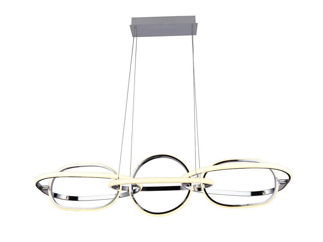 LED Interlocking Ring with Acrylic Diffuser Linear Chandelier - LV LIGHTING