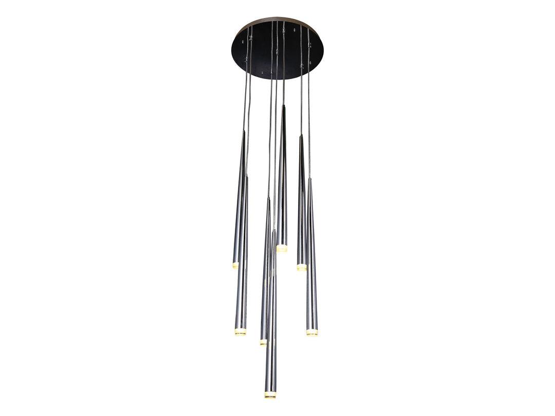 Conical Tube Shade with Acrylic Diffuser Multiple Pendant - LV LIGHTING