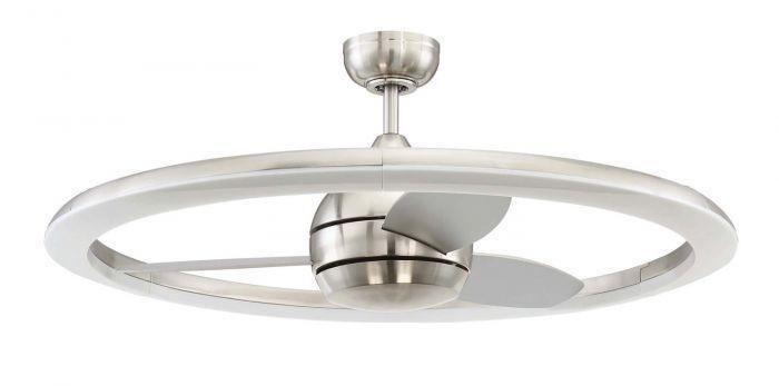 LED Brushed Polished Nickel Ceiling Fan - LV LIGHTING