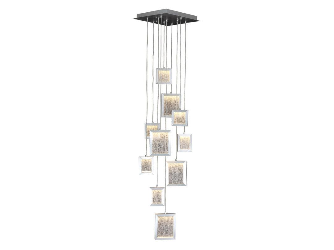 LED Geometry Steel Frame with Glass Diffuser Chandelier - LV LIGHTING
