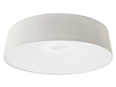 LED Fabric Drum Shade with White Acrylic Diffuser Flush Mount - LV LIGHTING