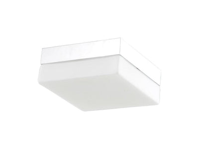 LED Square Steel Frame with White Opal Shade Flush Mount - LV LIGHTING