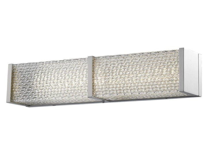 LED Steel Frame with Patterned Diffuser Vanity Light - LV LIGHTING