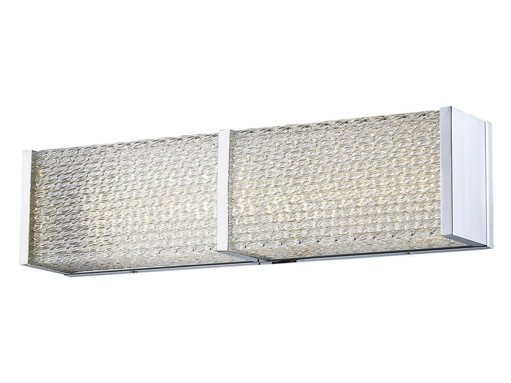 LED Steel Frame with Patterned Diffuser Vanity Light - LV LIGHTING