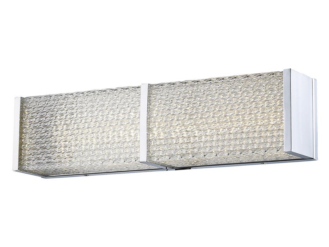 LED Steel Frame with Patterned Diffuser Vanity Light - LV LIGHTING