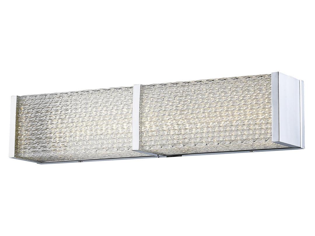 LED Steel Frame with Patterned Diffuser Vanity Light - LV LIGHTING