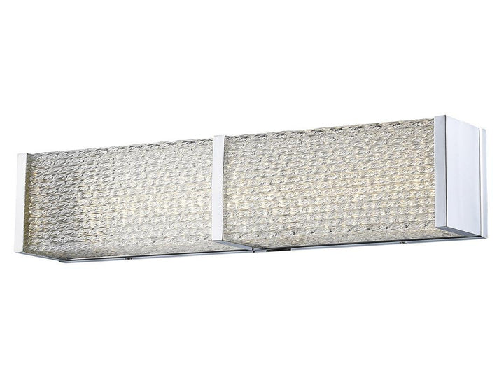 LED Steel Frame with Patterned Diffuser Vanity Light - LV LIGHTING
