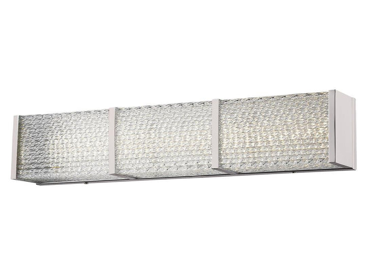 LED Steel Frame with Patterned Diffuser Vanity Light - LV LIGHTING