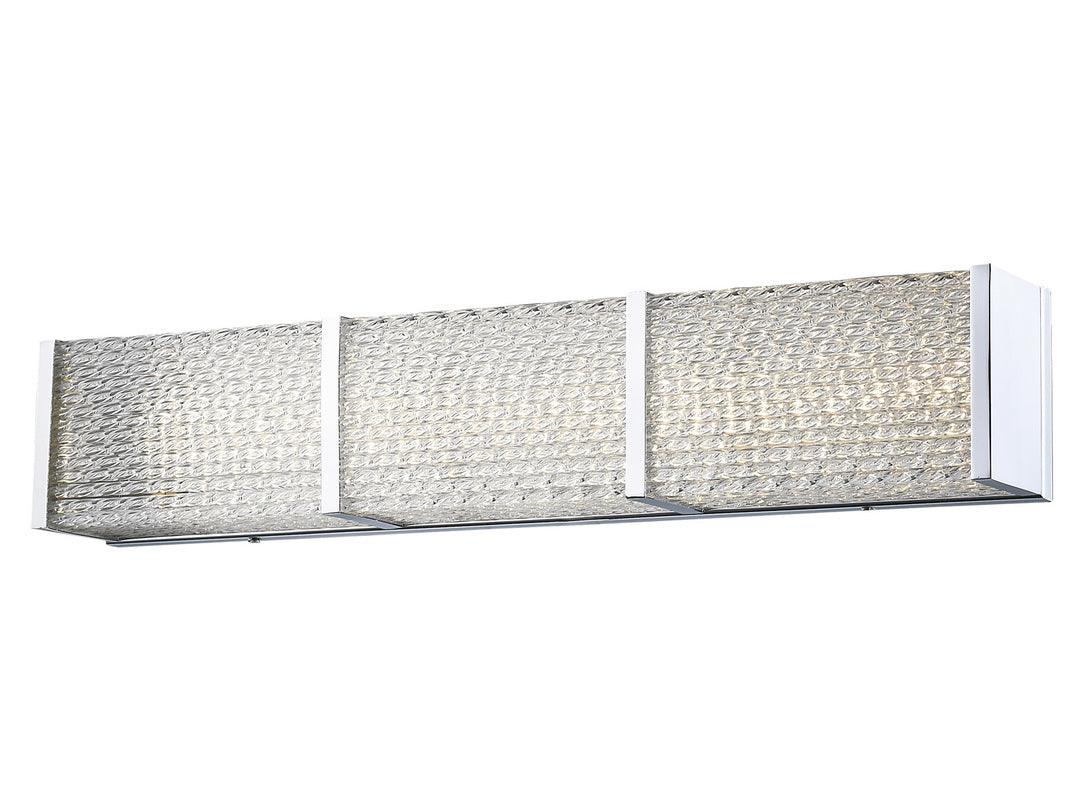 LED Steel Frame with Patterned Diffuser Vanity Light - LV LIGHTING