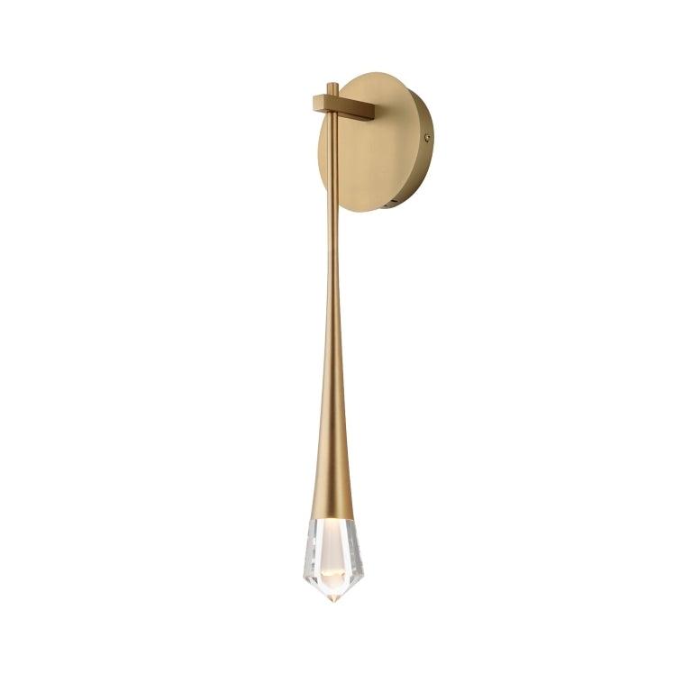 LED Steel Frame with Clear Crystal Diffuser Wall Sconce - LV LIGHTING