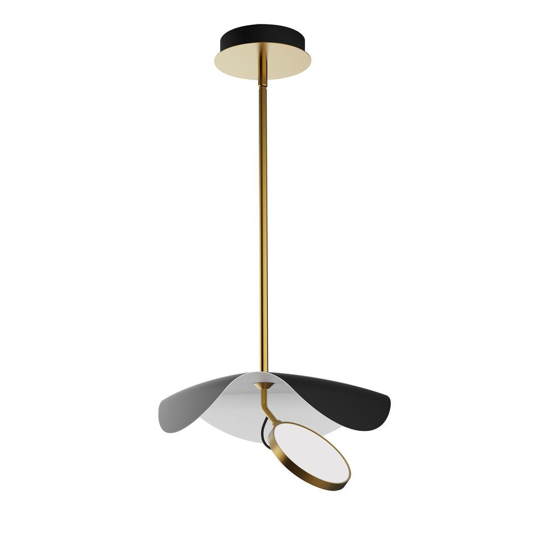 LED Steel Frame and Abstract Disc with Acrylic Diffuser Pendant - LV LIGHTING