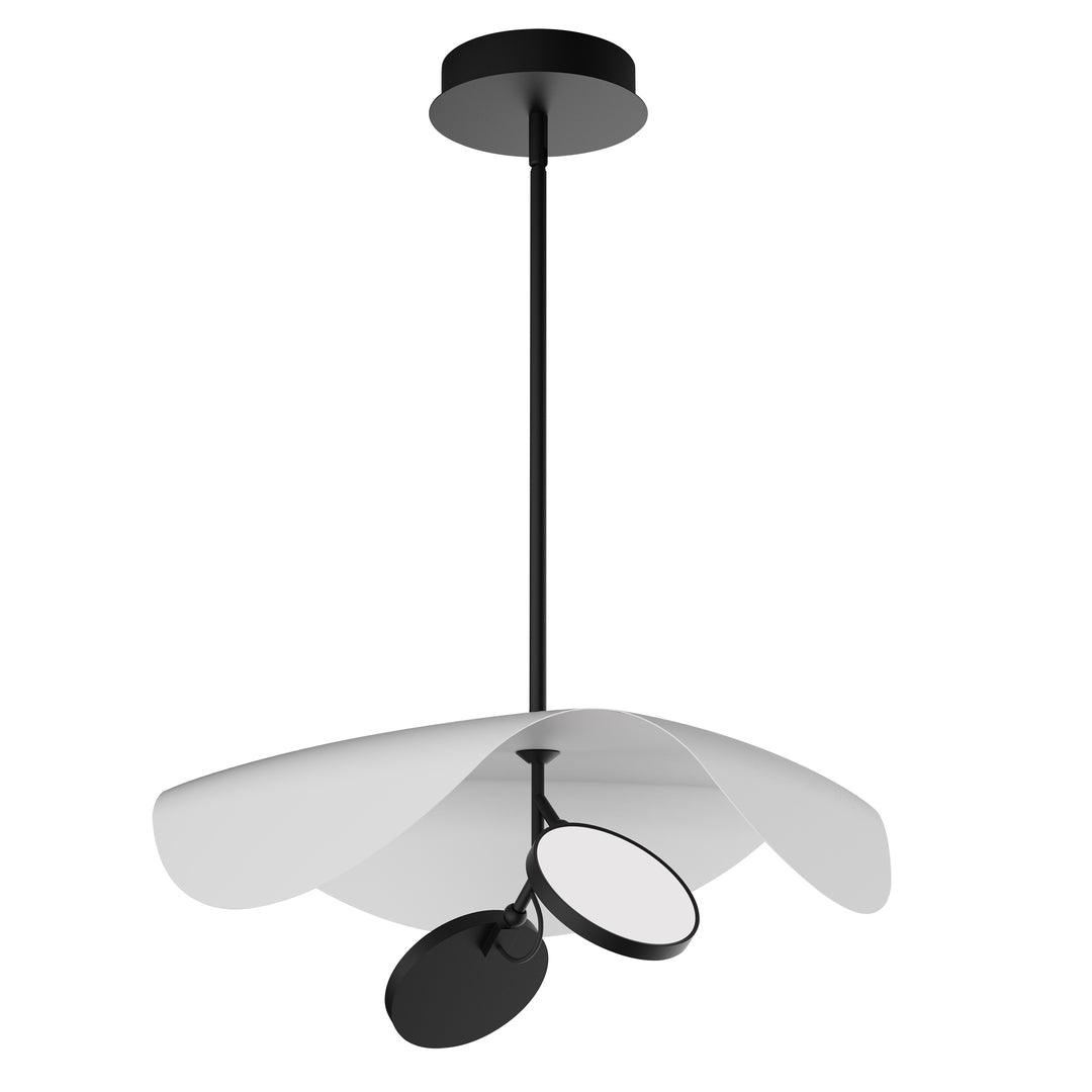 LED Steel Frame and Abstract Disc with Acrylic Diffuser Chandelier - LV LIGHTING