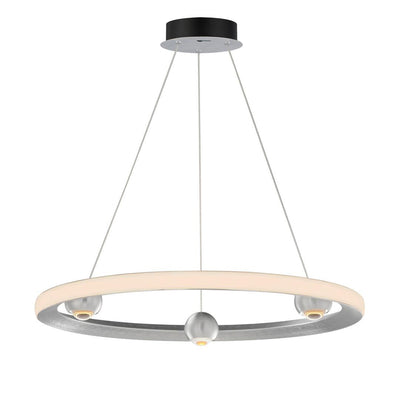 LED Steel Ring with Acrylic Diffuser Color Temperature Changeable Chandelier - LV LIGHTING