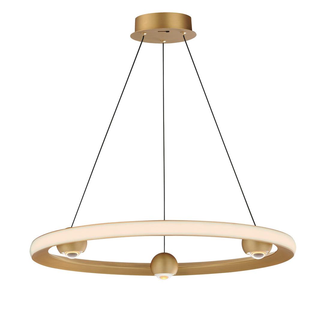 LED Steel Ring with Acrylic Diffuser Color Temperature Changeable Chandelier - LV LIGHTING
