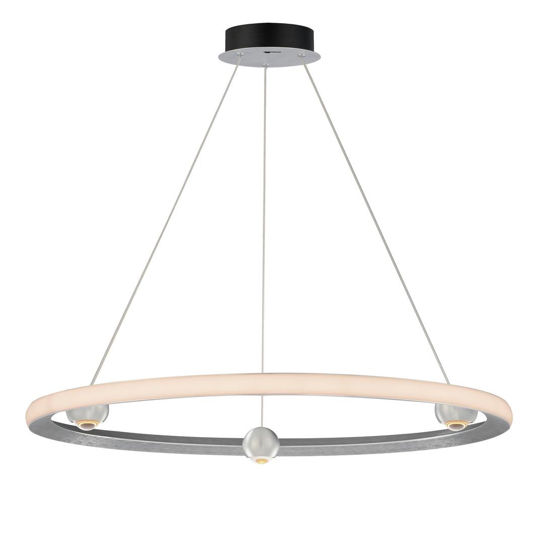 LED Steel Ring with Acrylic Diffuser Color Temperature Changeable Chandelier - LV LIGHTING