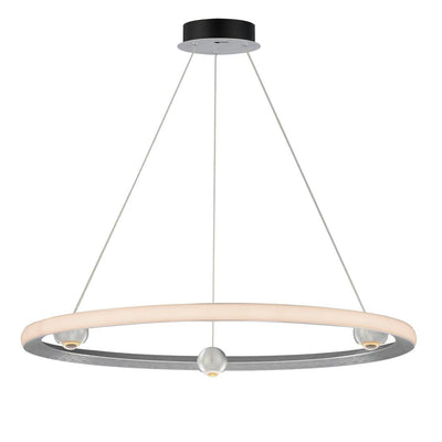 LED Steel Ring with Acrylic Diffuser Color Temperature Changeable Chandelier - LV LIGHTING