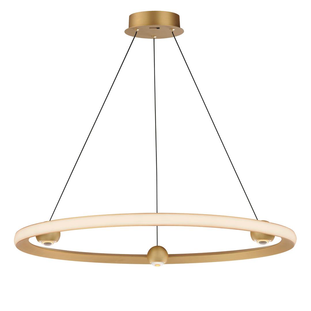 LED Steel Ring with Acrylic Diffuser Color Temperature Changeable Chandelier - LV LIGHTING